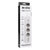 S-LINK SPG03TC, 3 Soket, Akım Korumalı Priz, 1x Type-C, 2xUSB 5V 4A, 1.5Mt %100 Bakır 1mm Kablo, 750 Joule (Beyaz)