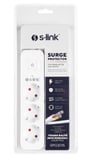 S-link SPG301S 1.5m 3x1.5mm 100 yüzde  Bakır 750 Joule 3 lü Anahtarlı Akım Korumalı Priz