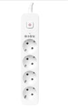 S-link SPG401S 1.5m 1.5mm 100 yüzde  Bakır 750 Joule 4 lü Anahtarlı Akım Korumalı Priz