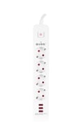 S-link SPG403U 1.5m 1.5mm 100 yüzde  Bakır 750 Joule 3 Usb 5V2.4A 4lü Anahtarlı Akım Korumalı Priz