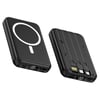 SnapMax SNP-3005 10.000 mah Kablosuz Hızlı Şarj Magsafe Powerbank LED Ekranlı Çoklu Girişli