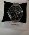 Swiss Plus Man Watch Basic Seri Model-7 ST3504AGS Lüx Black-Silver