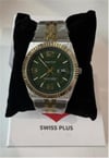 Swiss Plus Man Watch Premium Seri Model-3 ST3450AGS Green-Gold