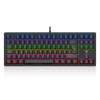 T-DAGGER T-TGK311-RD, BALI, USB Kablolu, Türkçe Q,  Rainbow Backlight, Red Mekanik Switch, 87 Tuşlu, Gaming Klavye