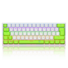 T-DAGGER T-TGK321WG-LIT, ARENA LITE, USB Kablolu, Türkçe Q, Rainbow Backlight, Red Mekanik Switch, 61 Tuşlu, Gaming Klavye (Yeşil Beyaz)