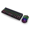 T-DAGGER T-TGS008-LIT, MAIN FORCE LITE, USB Kablolu, Türkçe Q, Rainbow Backlight, Red Mekanik Switch, 68 Tuşlu, Gaming Klavye ve RGB, 10.000DPI, Kablolu Mouse Set