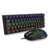 T-DAGGER T-TGS008-LIT, MAIN FORCE LITE, USB Kablolu, Türkçe Q, Rainbow Backlight, Red Mekanik Switch, 68 Tuşlu, Gaming Klavye ve RGB, 10.000DPI, Kablolu Mouse Set