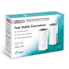 TP-LINK DECO-E4, AC1200, İkili Mesh, 1200Mbps, Dual Band, 2Port Megabit Lan, 260m2 kapsama Alanı, Router, Geniş Alan İnternet Ağı Sağlayıcısı
