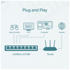 TP-LINK LS1008, Green Tech, 8 Port, MegaBit, Yönetilemez, Masaüstü Switch