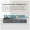 TP-LINK LS1016G, Green Tech, 16 Port GigaBit, Yönetilemez, Metal Kasa, Masaüstü Switch