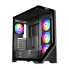 VENTO VG4202FL Mid Tower, 850W 80+ Siyah, Temperli Cam, RGB, ATX GAMING KASA