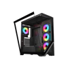 VENTO VG4202FL Mid Tower, 850W 80+ Siyah, Temperli Cam, RGB, ATX GAMING KASA