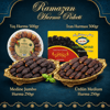 (4 ÇEŞİT) Ramazan Ayı Hurma Paketi Toplam 1500 GR Hediyelik Medine Jumbo Ürdün İran Yaş Hurma