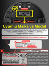 B11-771  Tekno Bravo (Xiaomi Mop Pro STYTJ02YM Uyumlu) 3200mAh 46,08Wh Robot Süpürge Yedek Bataryası