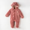 Andy Wawa Kız Bebek Kozmonot Pramsuit Welsoft Floral Old Rose AC24371