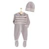 Andywawa AC23262 Knitwear Triko Bebek Tulum Takım Grey