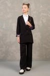 Dmb 9-14 Yaş Kız Çocuk Blazer Ceket Siyah 0367
