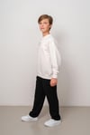 Erkek 9-16 Yaş Beli Lastikli Rahat Pantolon Siyah 8147 