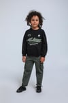 Erkek Çocuk 1-5 Yaş Yeşil Baskılı Sweat 1764 Siyah