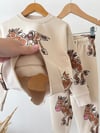 Erkek Çocuk 2-8 Yaş 5556 At Desen Rahat Takım Camel