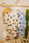Erkek Çocuk 3-8 Yaş Arabalı Pijama Takımı Bej 32231 