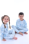 Erkek Çocuk 3-8 Yaş Aslanlı Pijama Takımı Mavi PJ-32208