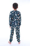 Erkek Çocuk 3-8 Yaş Astronot Uzay Pijama Takımı Yeşil PJ-32205