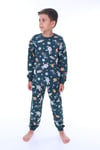 Erkek Çocuk 3-8 Yaş Astronot Uzay Pijama Takımı Yeşil PJ-32205