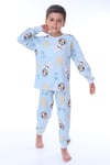 Erkek Çocuk 3-8 YaşAstronot Köpek Pijama Takımı Mavi PJ-32202