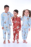 Erkek Çocuk 3-8 YaşAstronot Köpek Pijama Takımı Mavi PJ-32202