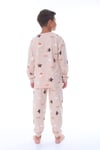 Erkek Çocuk 8-13 Yaş Yıldızlı  Pijama Takımı Bej PJ-36210