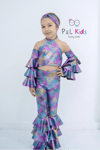 Helina Balık Sırtı Desen Pantolon Takım 1011 Renkli