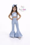 Helina Parlak Pantolon Takım 1020 Mavi