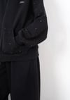 Kız 9-16 Yaş Fermuarlı Taşlı Sweat Siyah 7908 