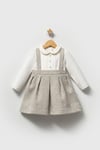 Kız Bebek Polo Yaka Elbise Gri 8093