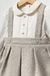 Kız Bebek Polo Yaka Elbise Gri 8093