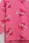 Kız Çocuk 1-3 Yaş Fitilli Barbie Pijama Fuşya PJ-23223 