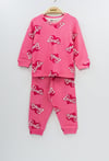 Kız Çocuk 1-3 Yaş Fitilli Barbie Pijama Fuşya PJ-23223 