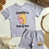Kız Çocuk 2-8 Yaş 26067 Capybara Şort Takım Lila