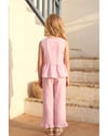 Kız Çocuk  26143 Keten Pantolonlu Takım Pembe 
