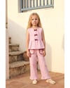 Kız Çocuk  26143 Keten Pantolonlu Takım Pembe 