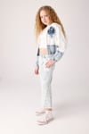 Kız Çocuk 3-14 Denim Parçalı Sweat Ekru J14042-43