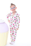 Kız Çocuk 3-8 Yaş Sincaplı Pijama Takımı Ekru PJ-31202