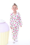 Kız Çocuk 3-8 Yaş Sincaplı Pijama Takımı Ekru PJ-31202