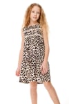 Kız Çocuk 8-14 Yaş Leopar Elbise J40030