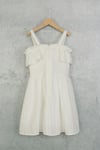 Kız Çocuk 9-14 Yaş Muslin Elbise Ekru 0592