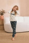 Kız Çocuk Pijama Takım 5-12 Yaş 6781 Best Nakışlı Ekru