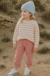 Little Lune Çizgili Sweat Pembe