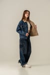 Loco Kız 7365 İçi Peluş Denim Ceket Mont Mavi