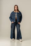 Loco Kız 7365 İçi Peluş Denim Ceket Mont Mavi